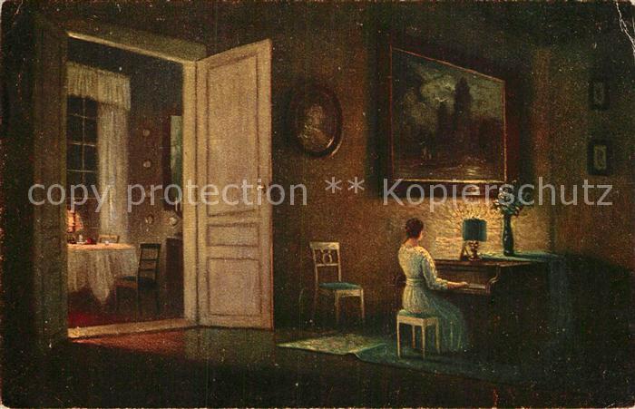 Kuenstlerkarte H. Gehrmann Abendlied Klavier