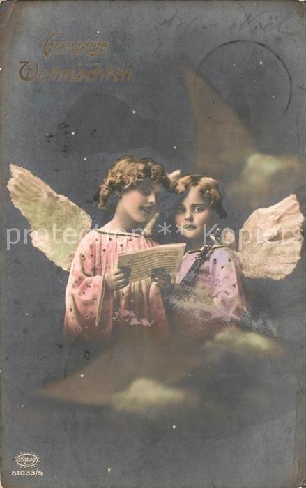 Foto Amag Nr. 61033/5 Engel Gesang Klarinette Weihnac