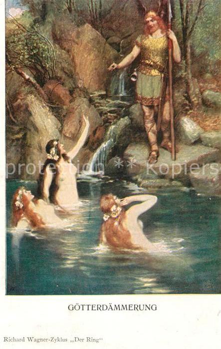 Wagner Richard Komponist Götterdämmerung Künstlerkarte M. Munk N