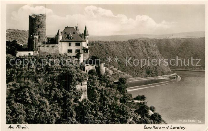 Foto Kratz Nr. 34 Burg Katz Loreley Rhein