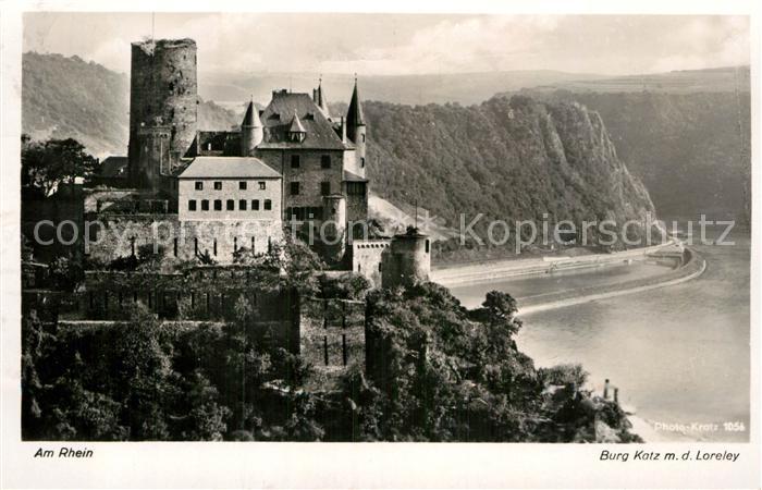 Foto Kratz Nr. 1056 Burg Katz Loreley
