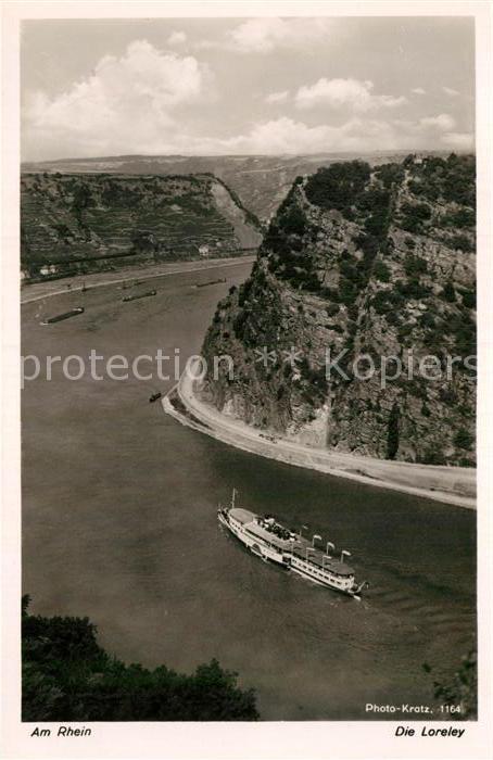 Foto Kratz Nr. 1164 Loreley Dampfer Vaterland