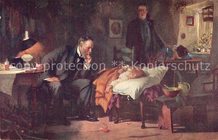 Kuenstlerkarte Fildes Der Arzt