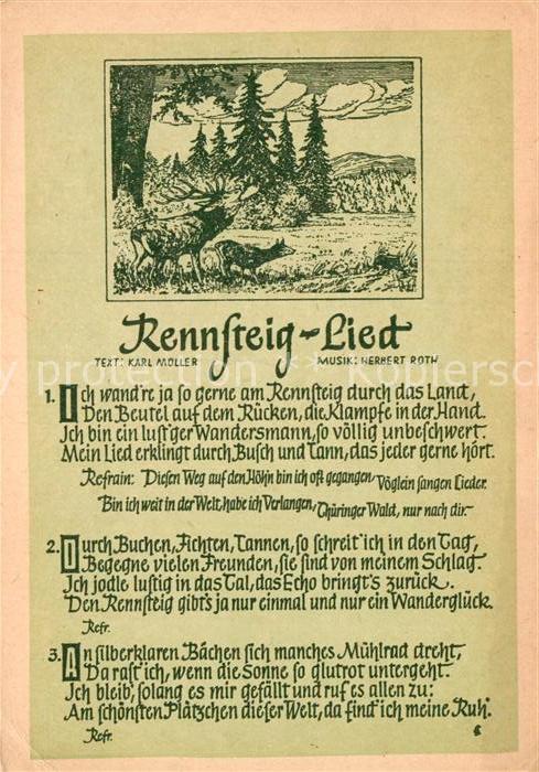 Liederkarte Rennsteig-Lied