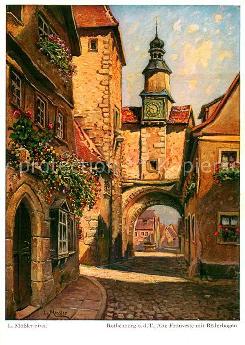Moessler L. Rothenburg Tauber Alte Fronveste Röderb