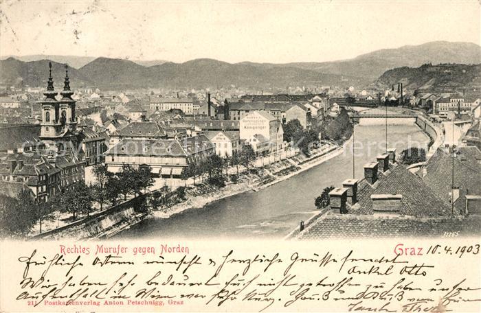 Graz Steiermark Murufer Panorama
