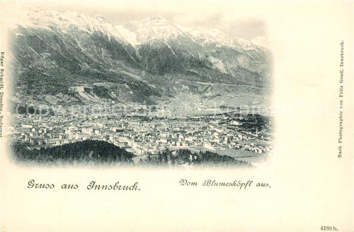 Innsbruck Panorama vom Blumeskoepfl
