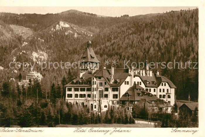 Semmering Niederoesterreich Palace Sanatorium Hotel Erzherzog Johann
