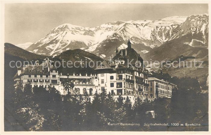Semmering Niederoesterreich Suedbahnhotel Seehoehe