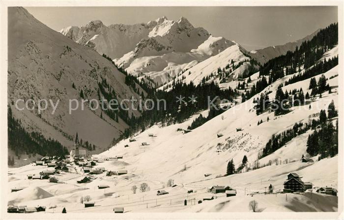 Mittelberg Kleinwalsertal Bergunttal Winter