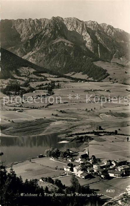 Walchsee Tirol Kaisergebirge Fliegeraufnahme