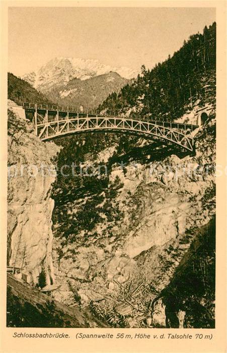 Mittenwald Karwendel Tirol Schlossbach Bruecke
