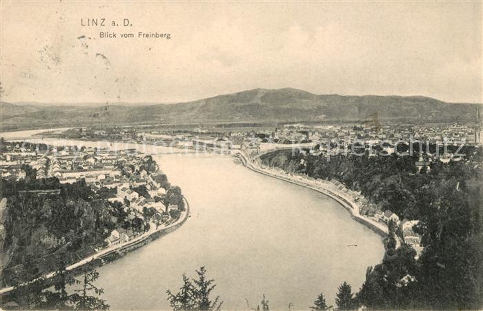 Linz Donau Blick vom Freinberg