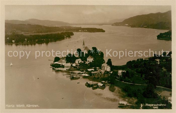 Maria Woerth Woerthersee Fliegeraufnahme