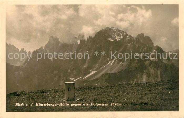 Hinterbergerhuette Panorama Dolomiten