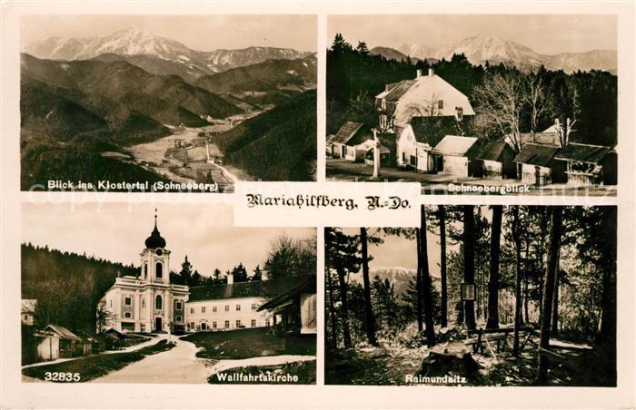 Niederoesterreich Mariahilfberg Schneebergblick Klostertal Wallfahrtkirche