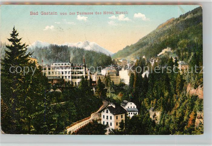 Bad Gastein Blick von Terrasse Hotel Hirsch