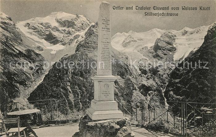 Ortler Trafoler Eiswand Stilfserjochstrasse Eiswand Weisser Knott