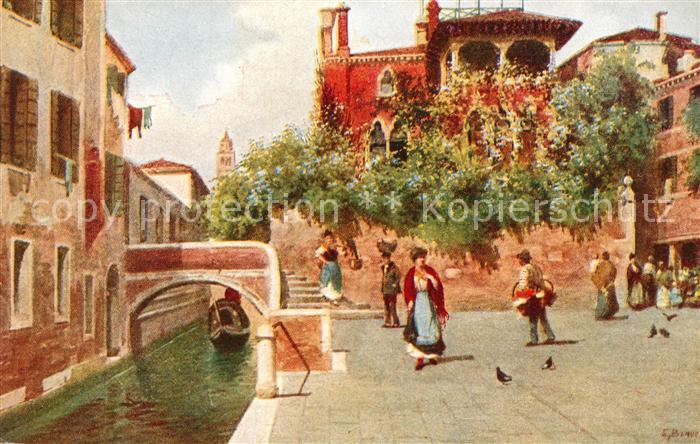 Venezia Venedig Rio Toreselle San Gregorio Kuenstlerkarte