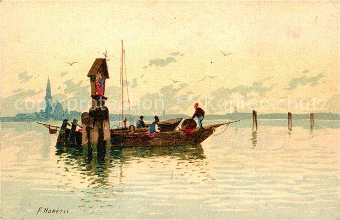 Venezia Venedig Fischerboot Kuenstler Noretti
