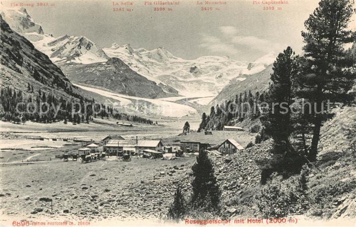 Rosegg Rosegggletscher mit Hotel