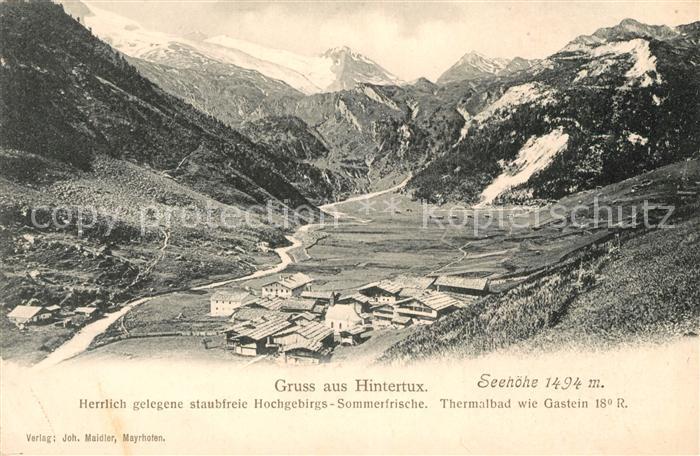 Hintertux Zillertal Hochgebirgssommerfrische Alpenpanorama