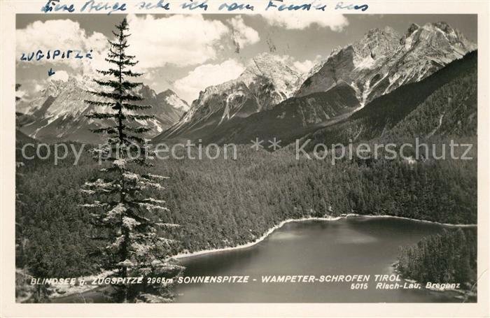 Risch-Lau Blindsee Zugspitze Sonnenspitze Wampeter-Schrofen