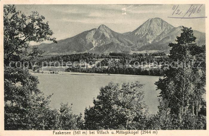 Faakersee bei Villach Mittagskogel
