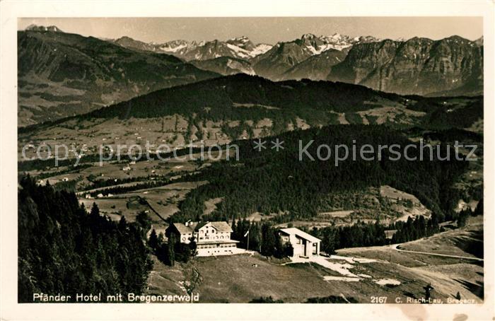 Bregenzerwald Fliegeraufnahme Pfaender Hotel