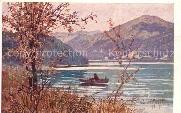 Erlaufsee Panorama Boot Kuenstler Ludwig Prinz