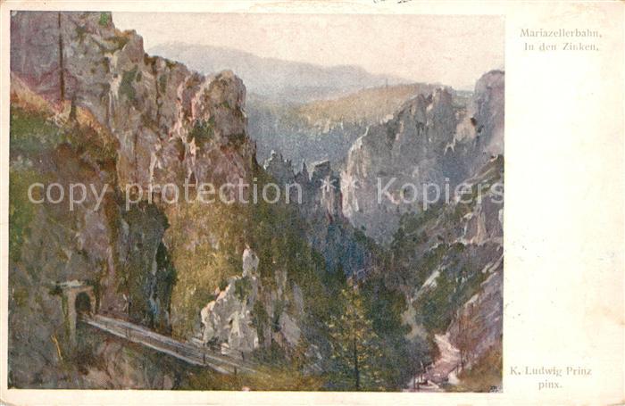 Mariazellerbahn  Panorama Kuenstler Ludwig Prinz