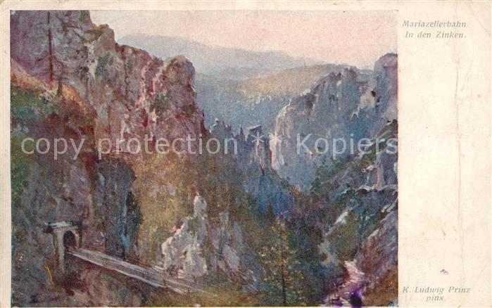 Mariazellerbahn  In den Zinken Kuenstler Ludwig Prinz