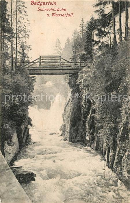 Badgastein Schreckbruecke Wasserfall