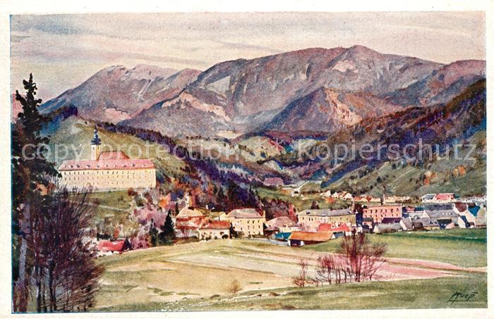 Gloggnitz Niederoesterreich Panorama Kuenstlerkarte