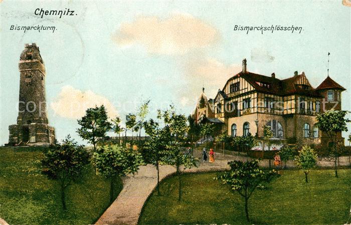 CHEMNITZ Sachsen Bismarckturm Bischmarckschloesschen