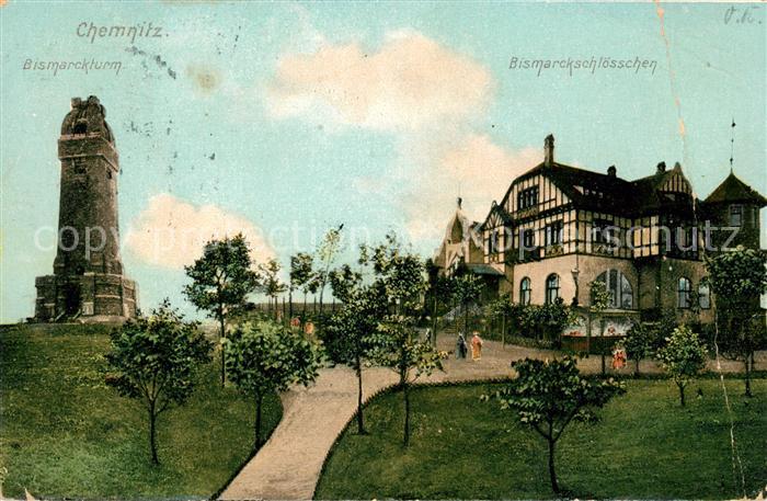 CHEMNITZ Sachsen Bismarckturm Bischmarckschloesschen