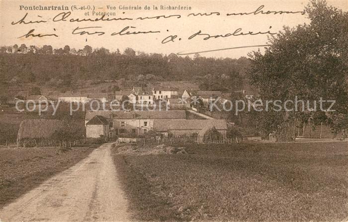 Pontchartrain Jouars Vue generale de la Richarderie et Poten