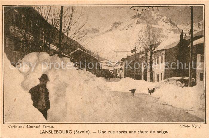 Lanslebourg-Mont-Cenis Une rue apres une chute de neige