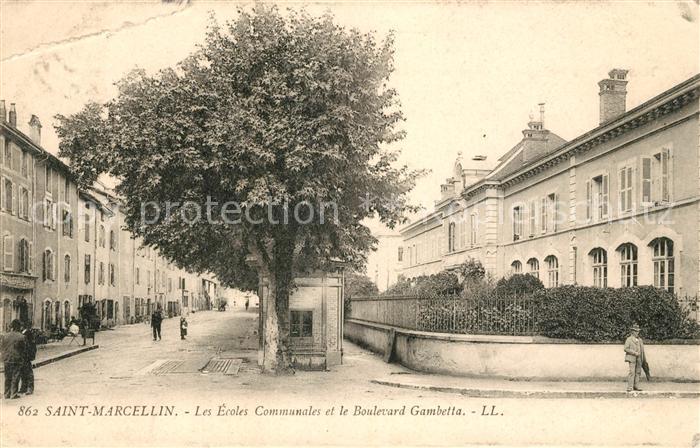 Saint-Marcellin Les Ecoles Communales et Boulevard Gambetta