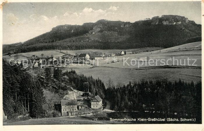 Kleingiesshuebel Panorama Sommerfrische Elbsandsteingebirge