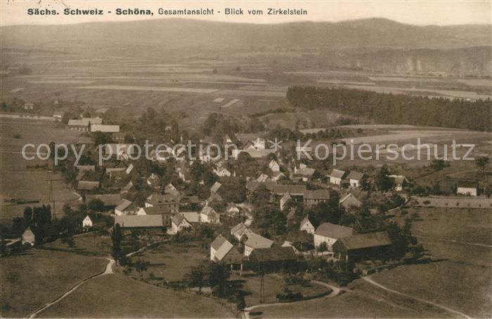 Schoena Bad Schandau Panorama Blick vom Zirkelstein