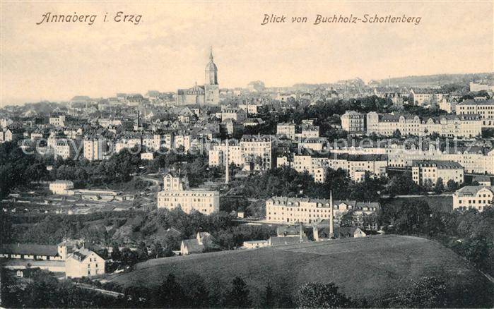 Annaberg-Buchholz Erzgebirge Panorama Blick von Buchholz Schottenberg