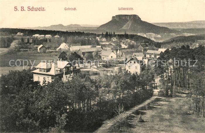 Gohrisch Panorama mit Blick zum Lilienstein Tafelberg Elbsandsteingebirge