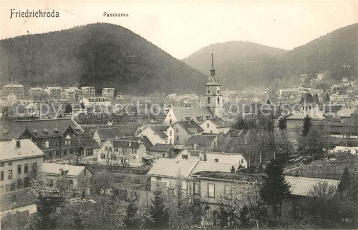 Friedrichroda Stadtpanorama mit Kirche