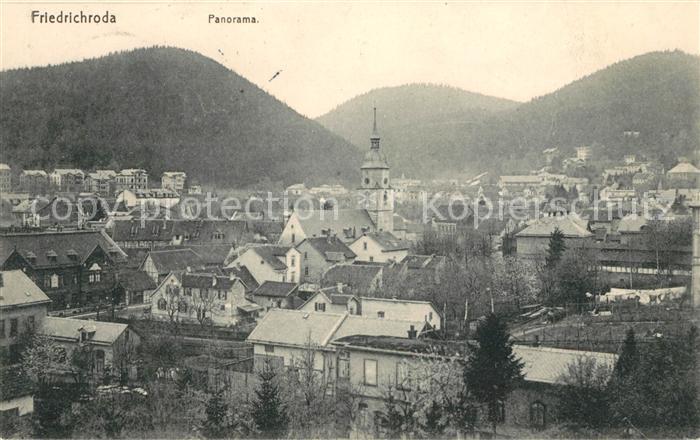 Friedrichroda Stadtpanorama mit Kirche