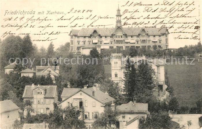 Friedrichroda Ortsansicht mit Kurhaus