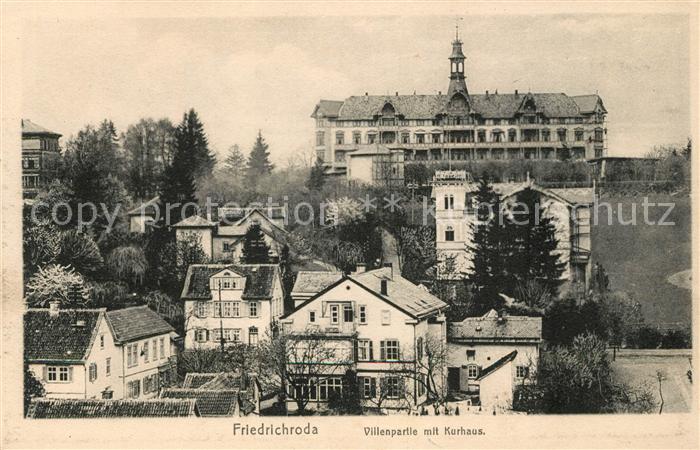 Friedrichroda Villenpartie mit Kurhaus Luftkurort