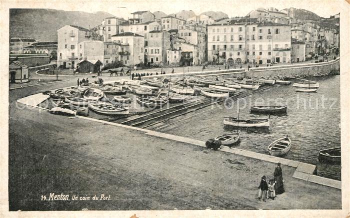 Menton Alpes Maritimes Un coin du port