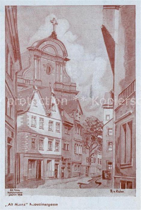 Alt Mainz Kapuzinergasse Kuenstlerkarte