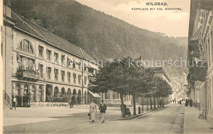 Wildbad Schwarzwald Kurplatz mit Kgl Badhotel